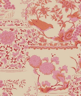 틸다 북유럽 수입 원단 면 30수 - 시크 이스케이프 100460 베이스 컬렉션 핑크